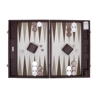 Brown Ostrich Large Backgammon Set, small